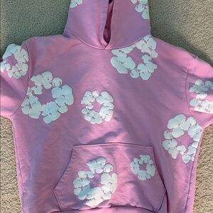 Pink denim’s tears hoodie men size m